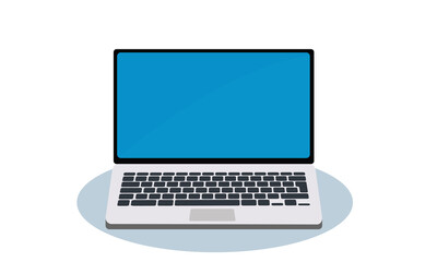 Laptop Vector. Flat design style Computer symbol.