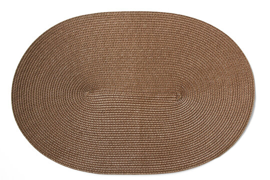 brown table mat isolated on white background