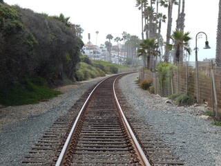 Railway along the coast