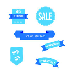 Set of simple ribbons, empty frames for a text, logotype, isolated on white background EPS Vector