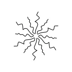 Vintage sunburst, explosion doodles EPS Vector Abstract