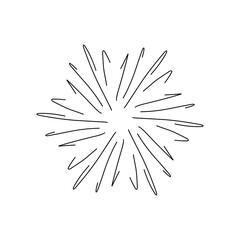 Vintage sunburst, explosion doodles EPS Vector Abstract