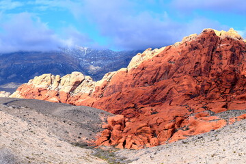 Red rocks in the desert