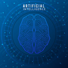 Abstract artificial intelligence template