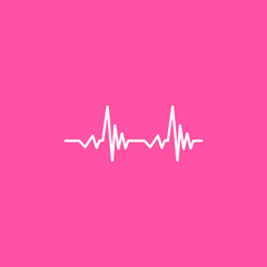 Heart beat, heartbeat monitor pulse line art icon for medical apps and websites EPS Vector