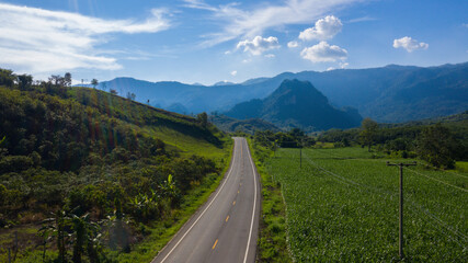 Aerial view, Phu Lanka, Pong District, Phayao Province, Thailand