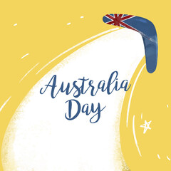 Hand drawn australia day background