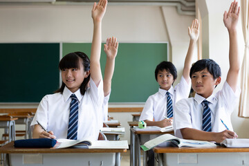 中学生の授業風景