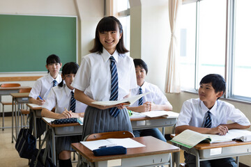 中学生の授業風景