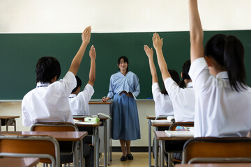 中学生の授業風景