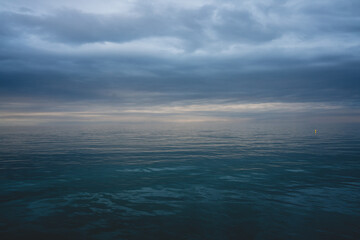 sea and sky with dramatic clouds