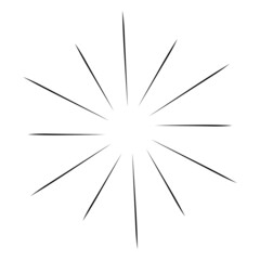 Obraz premium Vintage sunburst, explosion doodles isolated on white background EPS Vector Abstract