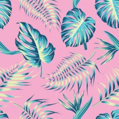 Feuilles tropicales, jungle laisse fond de motif floral sans soudure