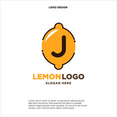 Letter J Orange Juice Logo Template Design Vector Illustration on White Background - Fresh Drink and Beverage Logo for Company - Cafe and Restaurant