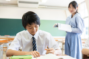 Fototapeta premium 中学生の授業風景