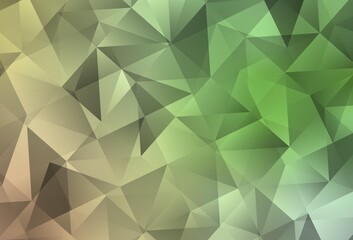 Light Green, Red vector gradient triangles texture.