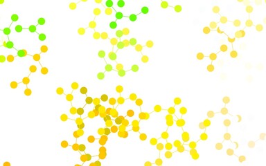 Light Green, Yellow vector background with forms of artificial intelligence.