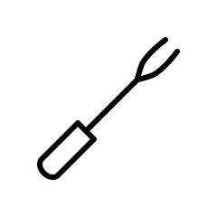 barbecue fork icon vector symbol template