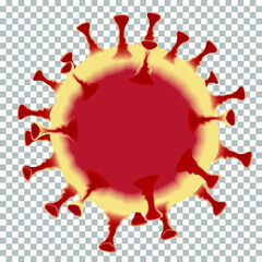 Vector illustration of Coronavirus - nCoV on a transparent background