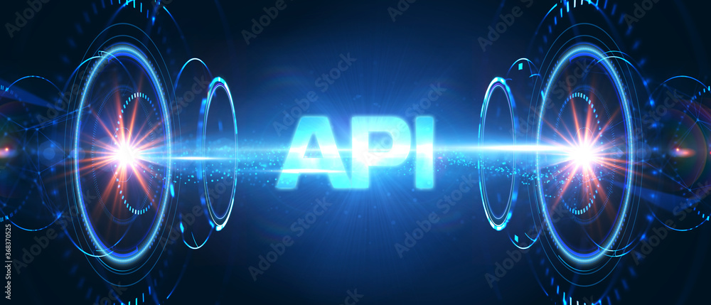Wall mural api - application programming interface. software development tool. business, modern technology, int