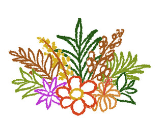 Crayon hand painting in every medium. Colorful crayon scribble texture. Wax pastel spot.