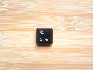 Black color Percentage key of computer keyboard