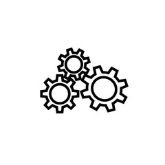 gears icon vector - illustration