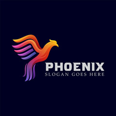 Fototapeta na wymiar colorful Phoenix logo design vector template