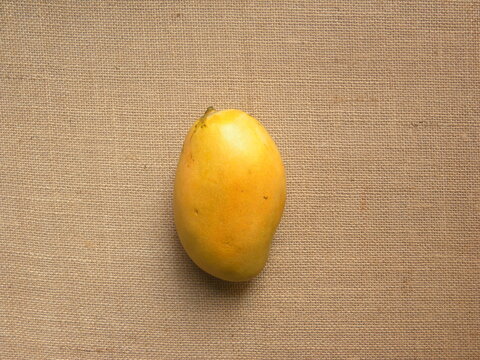 Yellow color whole ripe fresh Mallika mango