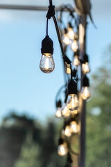 old fashioned string lights