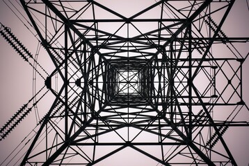 Electric tower abstract background