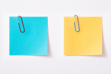 Memo notes with paper clip
