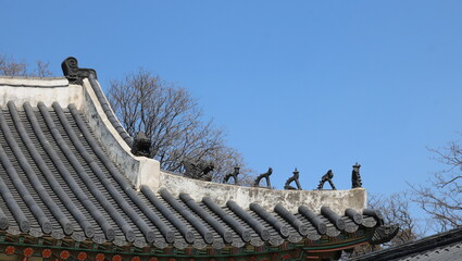 Fototapeta na wymiar roof of the temple