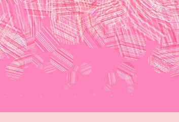 Light Pink, Yellow vector background with spots.