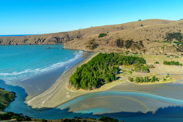 Okains Bay, Banks Peninsula, New Zealand.