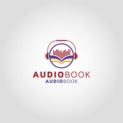 audio book Vector logo design template idea