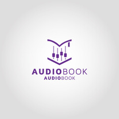 audio book Vector logo design template idea and inspiration