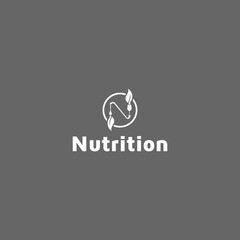 Obraz premium Nutrition logo design template idea and inspiration