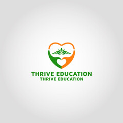 Thrive Education Logo design template inspiration