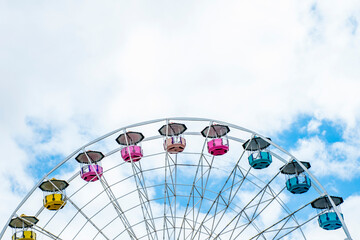 ferris wheel on blue sky
