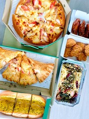 fast food and unhealthy eating concept