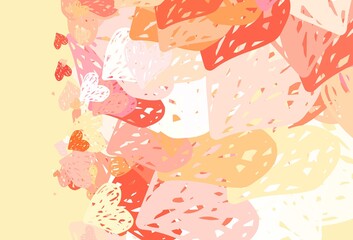 Light Red vector texture with lovely hearts.