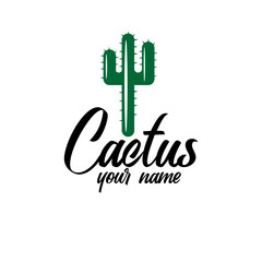 cactus vector illustration. cactus emblem vector. cactus design template.