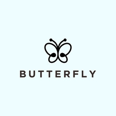 butterfly logo vector silhouette icon