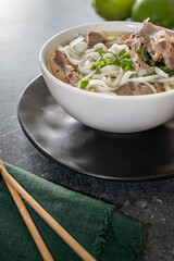  udon wheat noodles with boiled offal and broth.