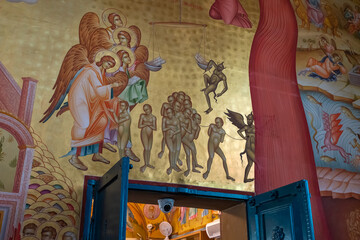 The interior of the Church of the Apostles located on the shores of the Sea of Galilee, not far from Tiberias city in northern Israel