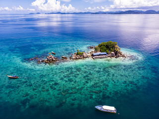 High angle view Khai Island, Phang Nga Province, Thailand