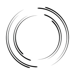 Lines in Circle Form . Spiral Vector Illustration .Technology round Logo . Design element . Abstract Geometric shape . Striped border frame for image