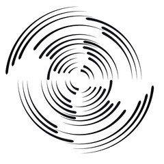 Lines in Circle Form . Spiral Vector Illustration .Technology round Logo . Design element . Abstract Geometric shape . Striped border frame for image