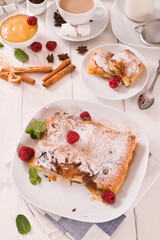 Bougatsa - Greek puff pastry with cream.
